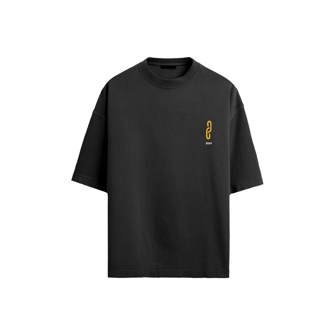 Logo Mock Neck Tee (Black)