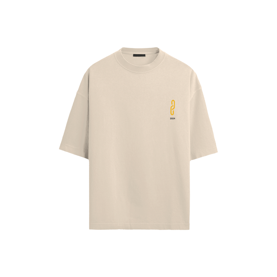 Logo Mock Neck Tee (Khaki)