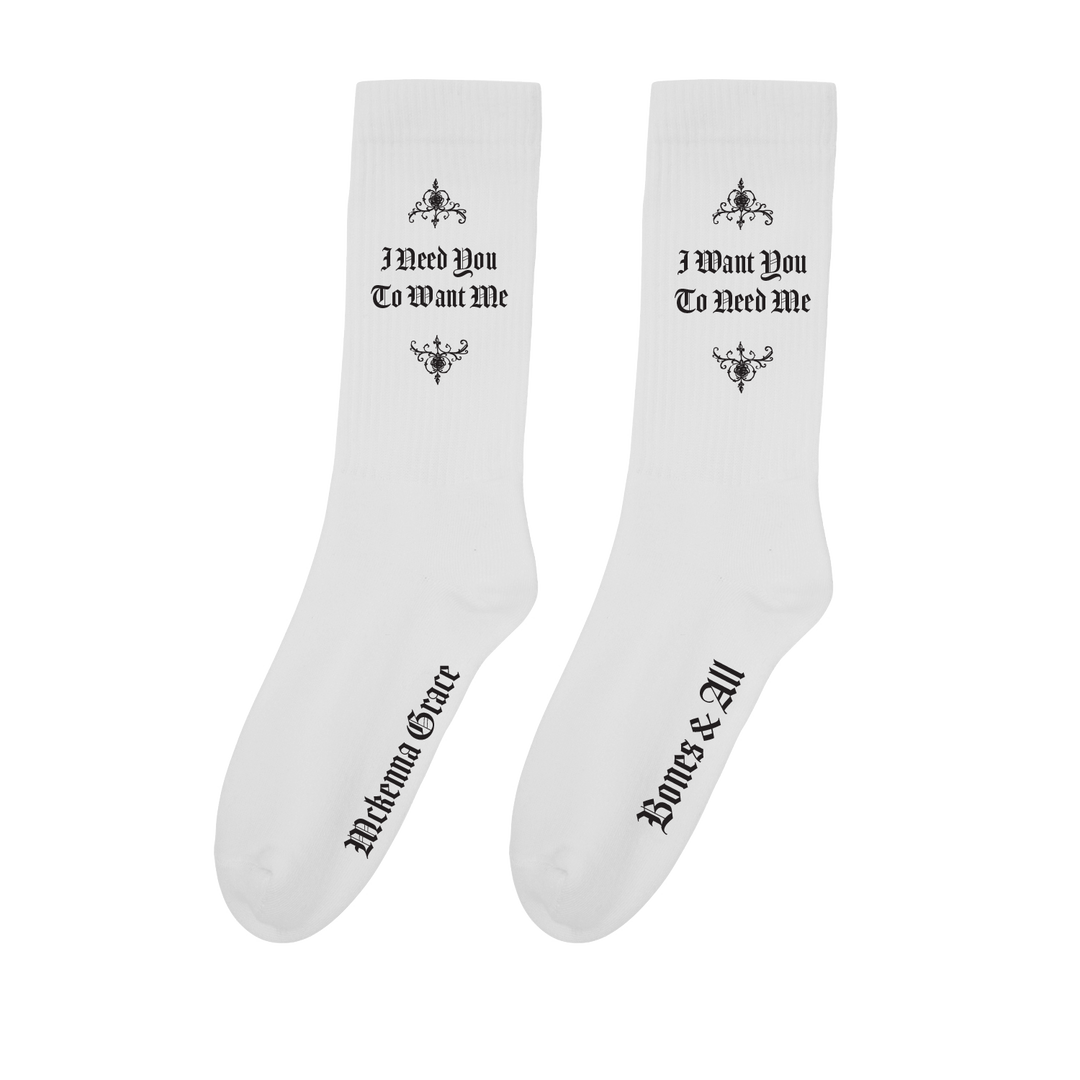 I Want You White Socks