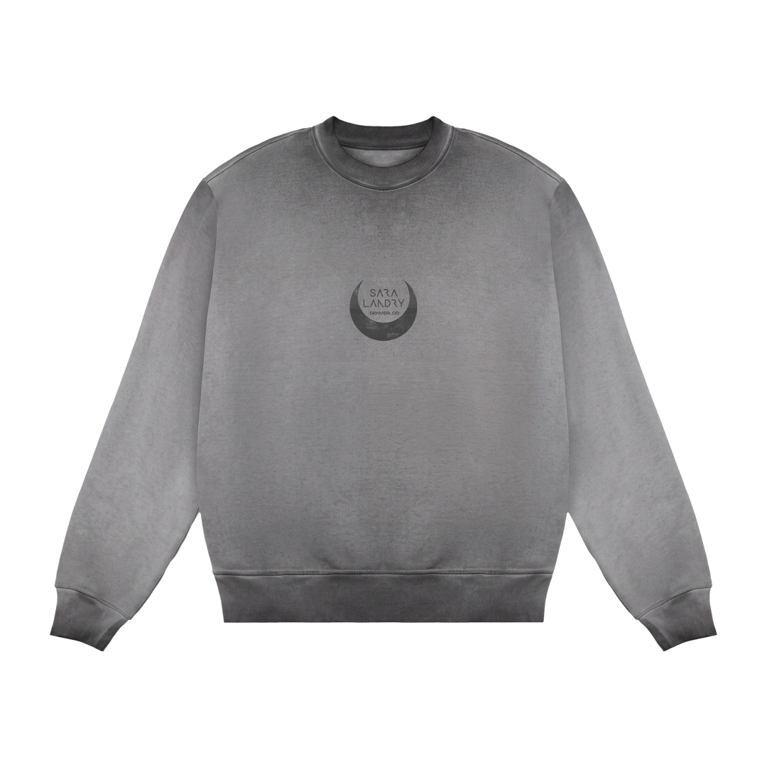 Sara Landry Red Rocks (Charcoal Oil Wash) Crewneck