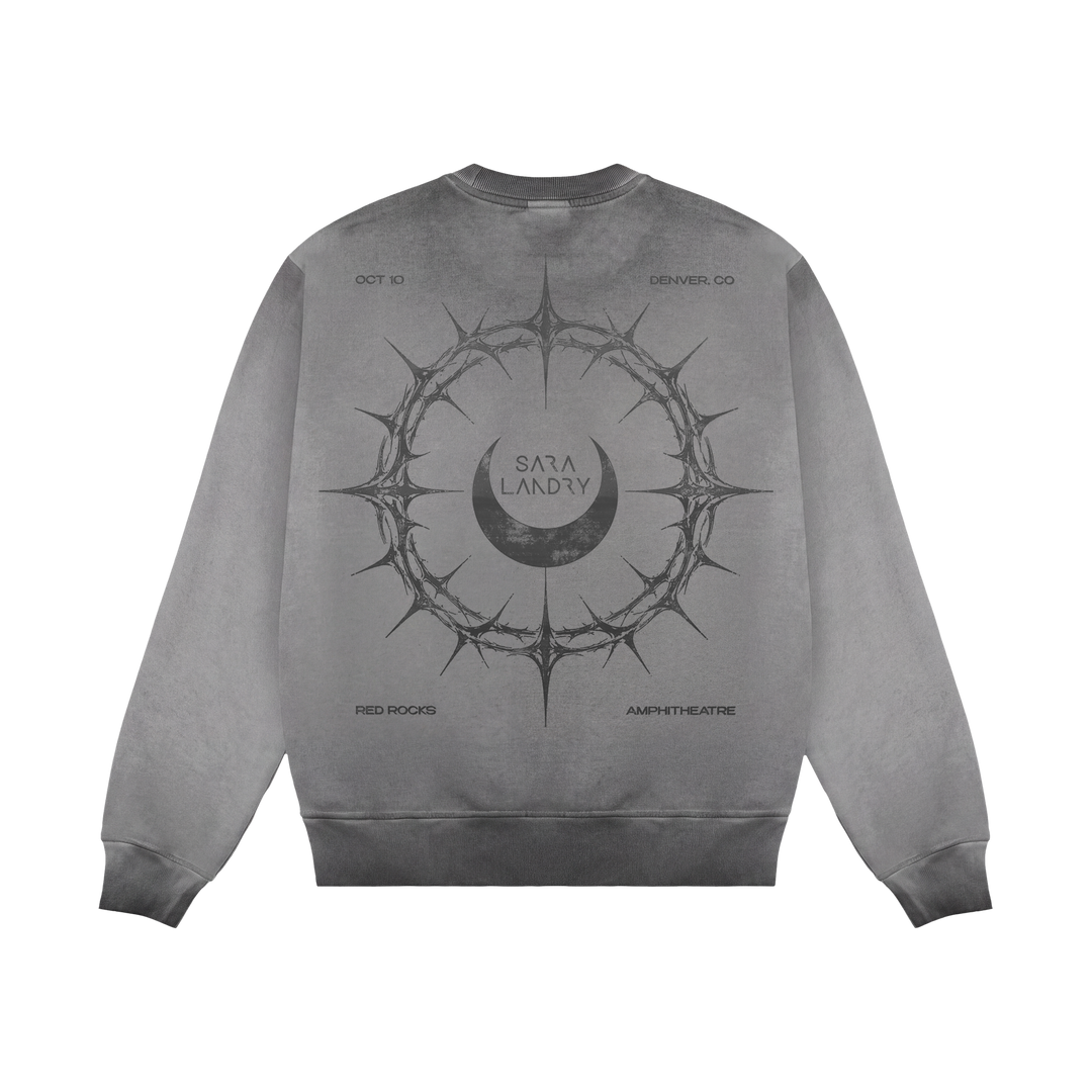 Sara Landry Red Rocks (Charcoal Oil Wash) Crewneck